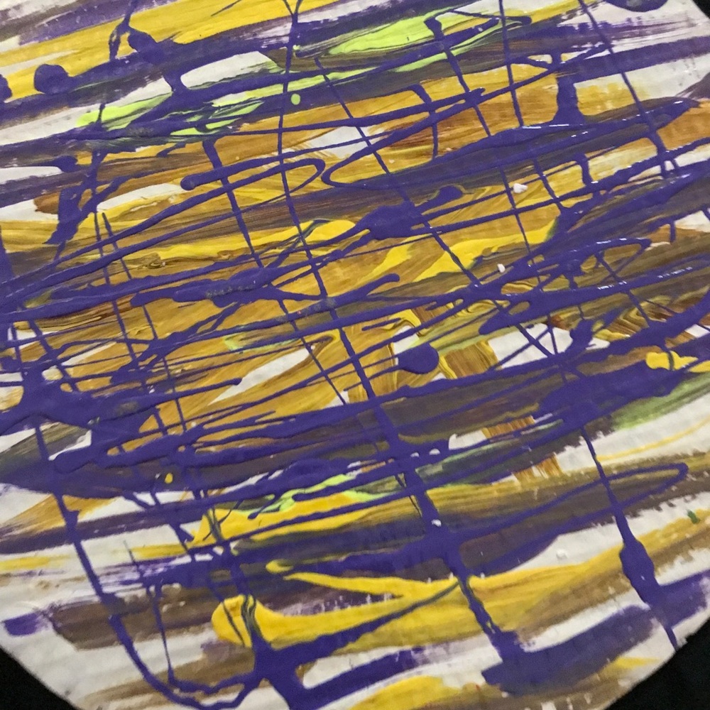 Colorful Abstract Hand Design & Hand Painted Plate - Picture 10 of 15